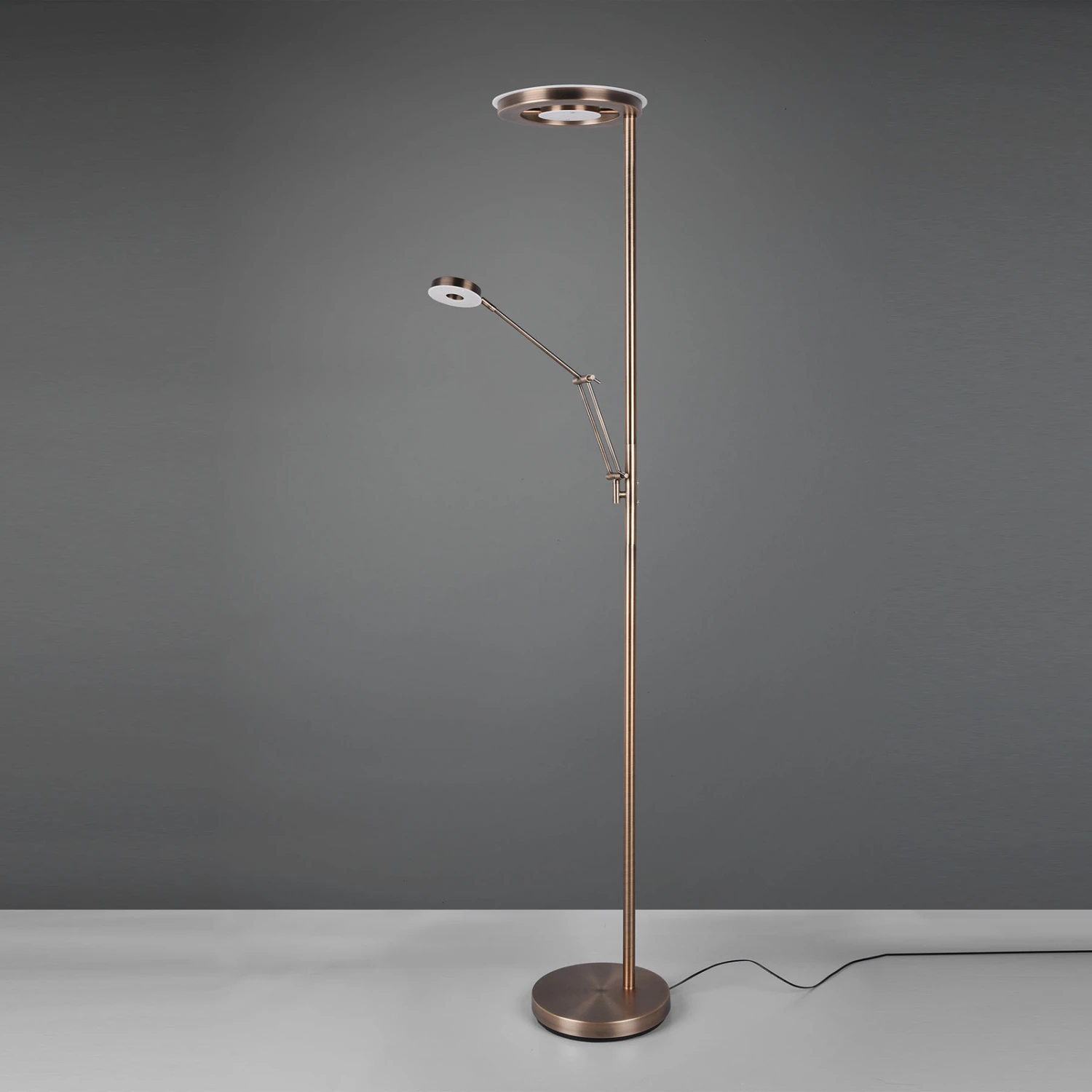 Piantana LED Barrie Luce Lettura, Ottone Anticato 4 Piantana LED Barrie Luce Lettura, Ottone Anticato - immagine 4