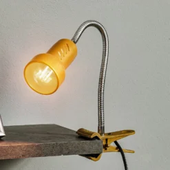 Lampada A Pinza Lolek Con Lungo Braccio Flex, Oro