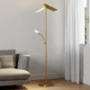Lucande Lampada LED Da Terra Parthena, Ottone