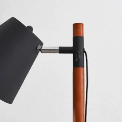 Lampada Da Terra Birte Nera Con Elemento In Legno -Philips Hue Shop 9624314 5