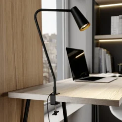 Lucande Angelina Lampada Con Morsetto Nero-oro