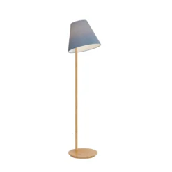 Lucande Jinda Piantana Di Legno, Tessuto Blu -Philips Hue Shop 9627079 5