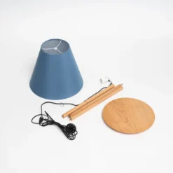 Lucande Jinda Piantana Di Legno, Tessuto Blu -Philips Hue Shop 9627079 7