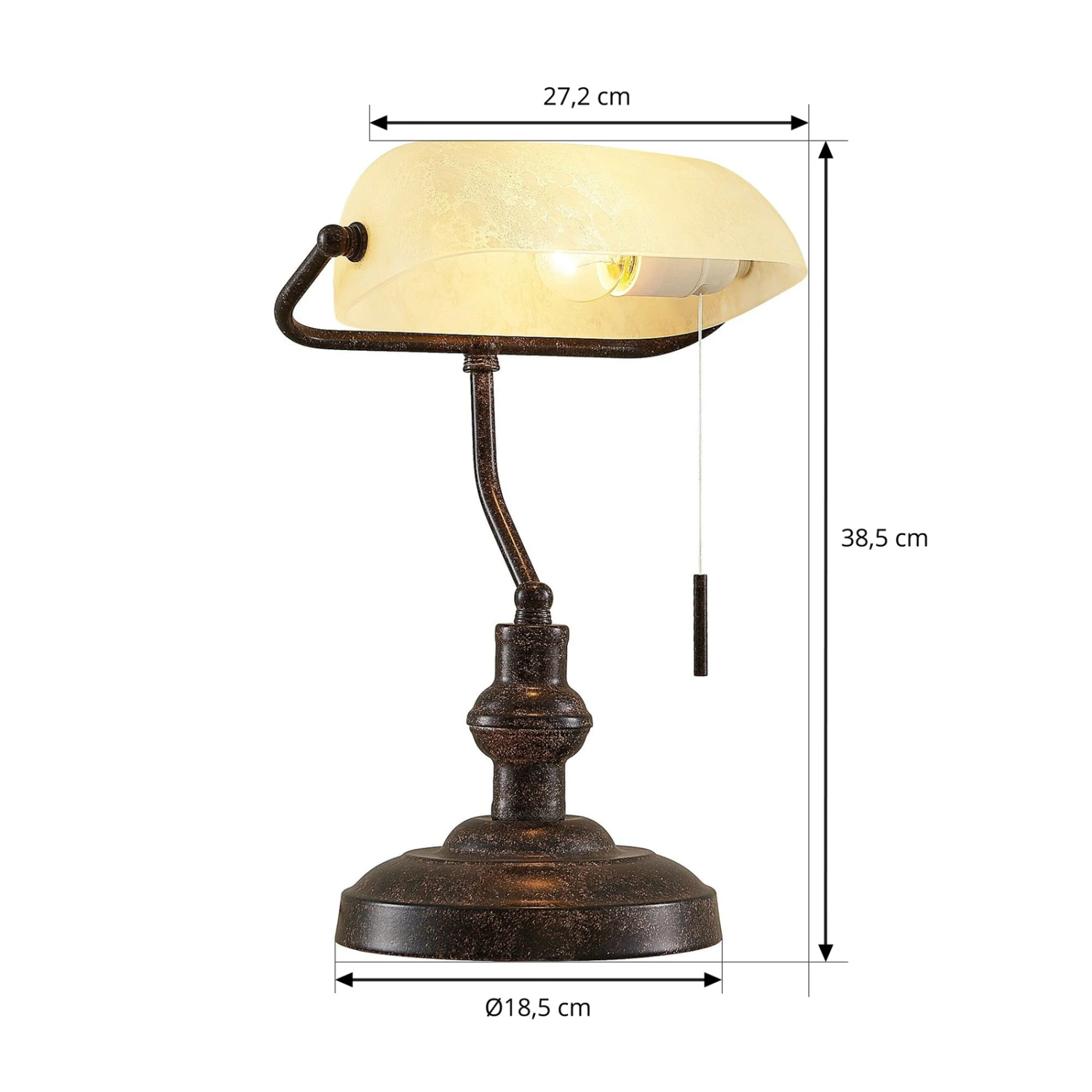 Lindby Profina Lampada Da Scrivania, Ruggine 4 Lindby Profina Lampada Da Scrivania, Ruggine - immagine 4