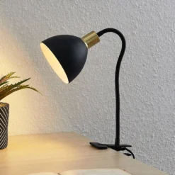 Lindby Genora Lampada A Pinza In Nero
