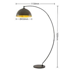 Lindby Lampada Da Terra Ad Arco Jonera, Interruttore A Pedale, Grigio -Philips Hue Shop 9628091 3