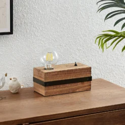 Lindby Sverina Lampada Da Tavolo Di Legno, 1 Luce -Philips Hue Shop 9921046 2